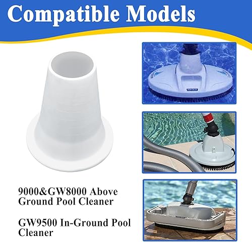Miniatura 5 de GW9000 GW9015 Reductor de cono, pieza de repuesto automática de limpiador de piscinas y spa, color blanco