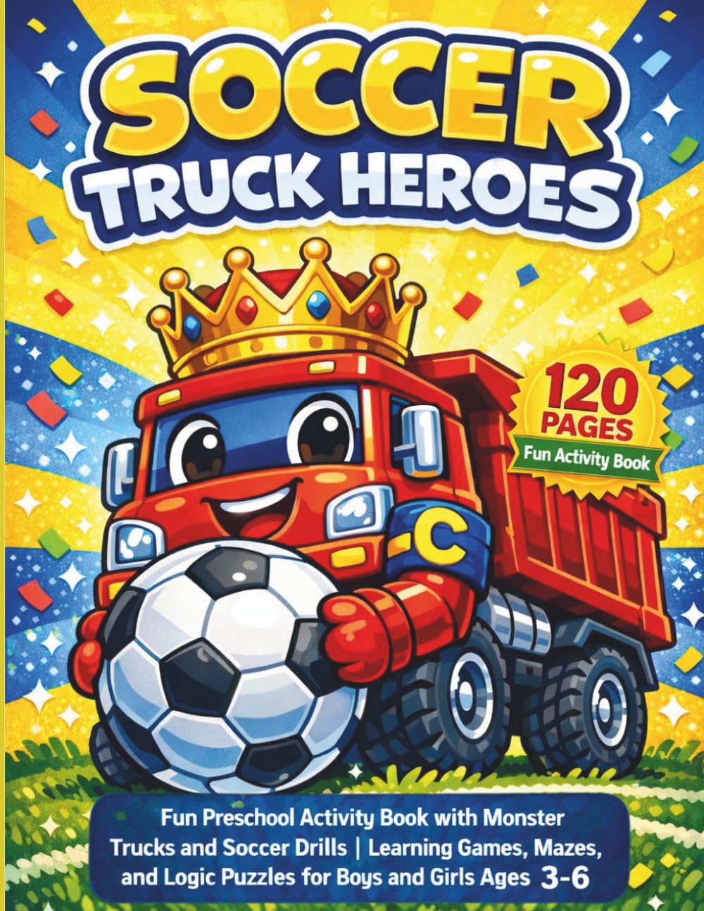 Soccer Truck Heroes: Skill & Teamwork Activity Book: Fun Preschool Activity Book with Monster Trucks & Soccer Drills | Learning Games, Mazes & Logic Puzzles for Ages 3–6