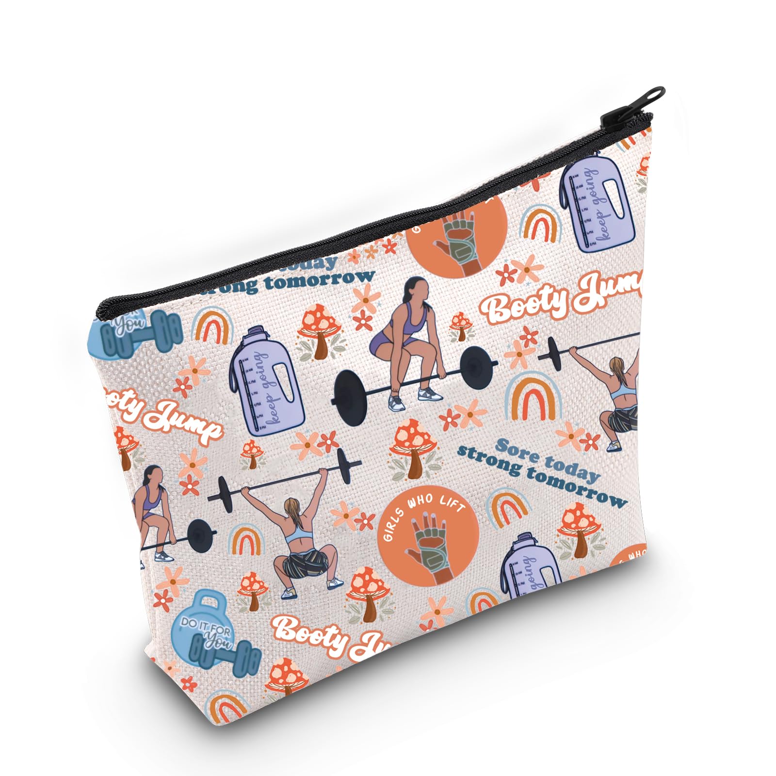 GenericFunny Workout Gift Fitness Cosmetic Bag Gym Coach Gift Fitness Trainer Gift Weightlifting Gift for Gym Lover (Strong Tomorrow Bag)