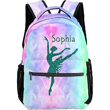 Custom Love to Dance Ballerina Green Personalized Causual Shoulder Bag Sports Leisure Camping Backpack for Women Men