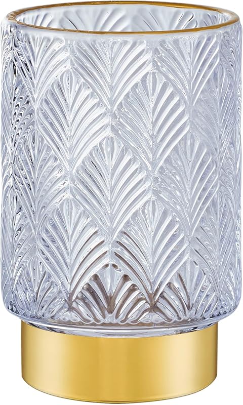 Porta-pincéis de maquiagem e organizador multifuncional de vidro LEICURACE Light Purple, A42-9-US