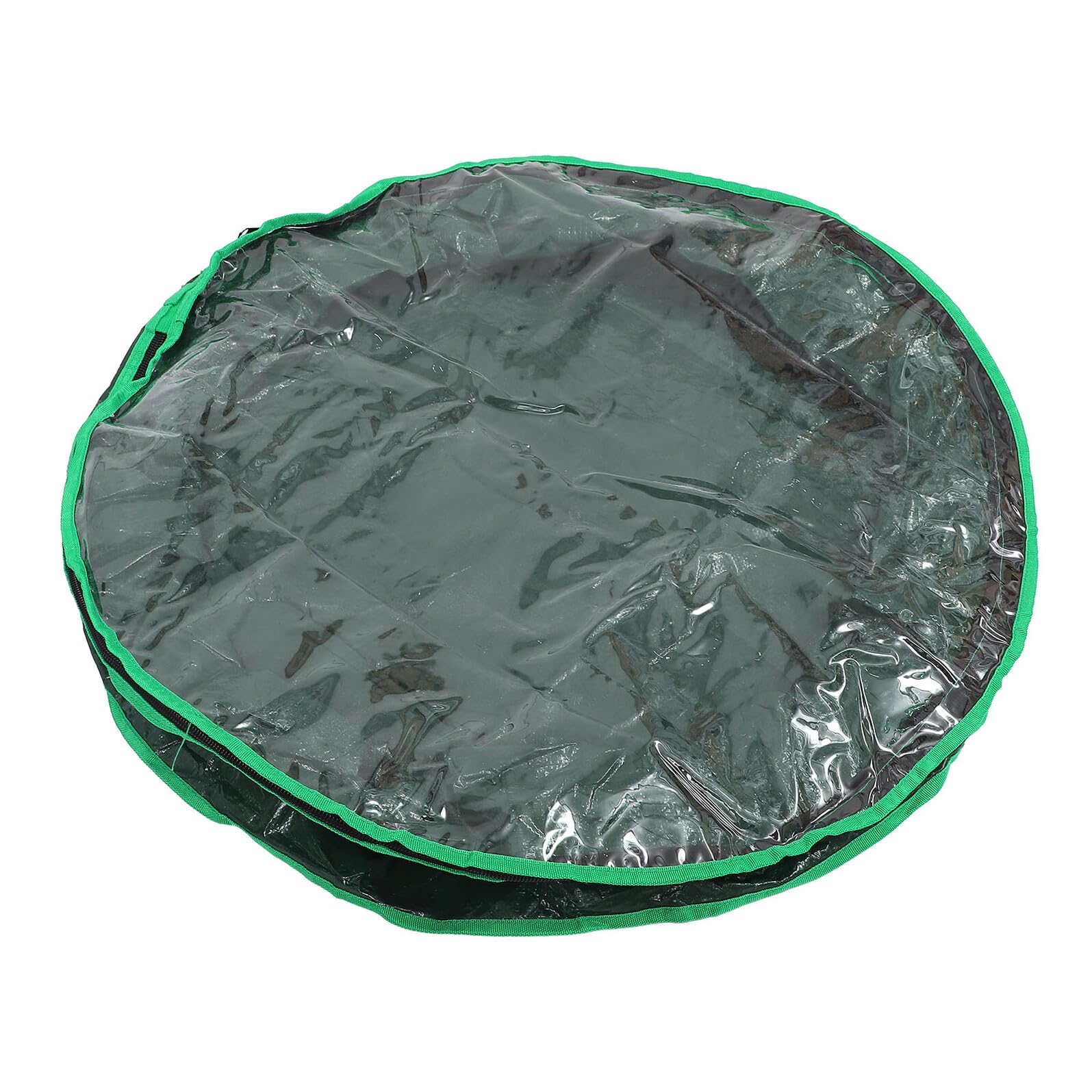 Bolsa para guardar guirnaldas navideñas Mikikit redonda y transparente con ventana visual