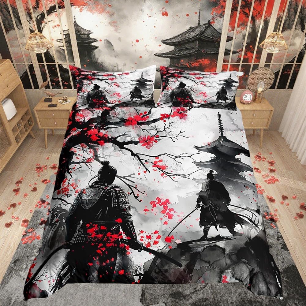 Housse de couette Samouraï grand lit pour chambre d'ado difficile à décorer