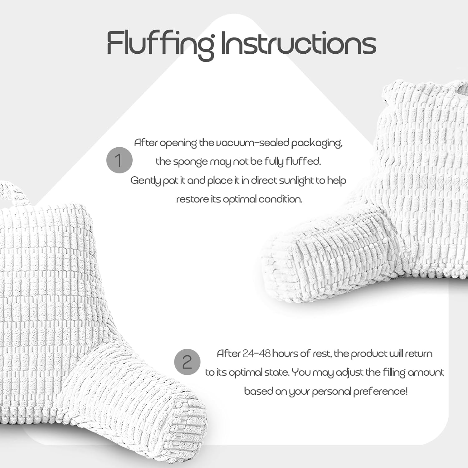 Reading Pillows for Sitting in Bed Adult, Back Rest Pillow for Sitting in Bed and Chair， Back Support Chair Pillow for Couch Support for Adult Backrest Pillows for Reading White