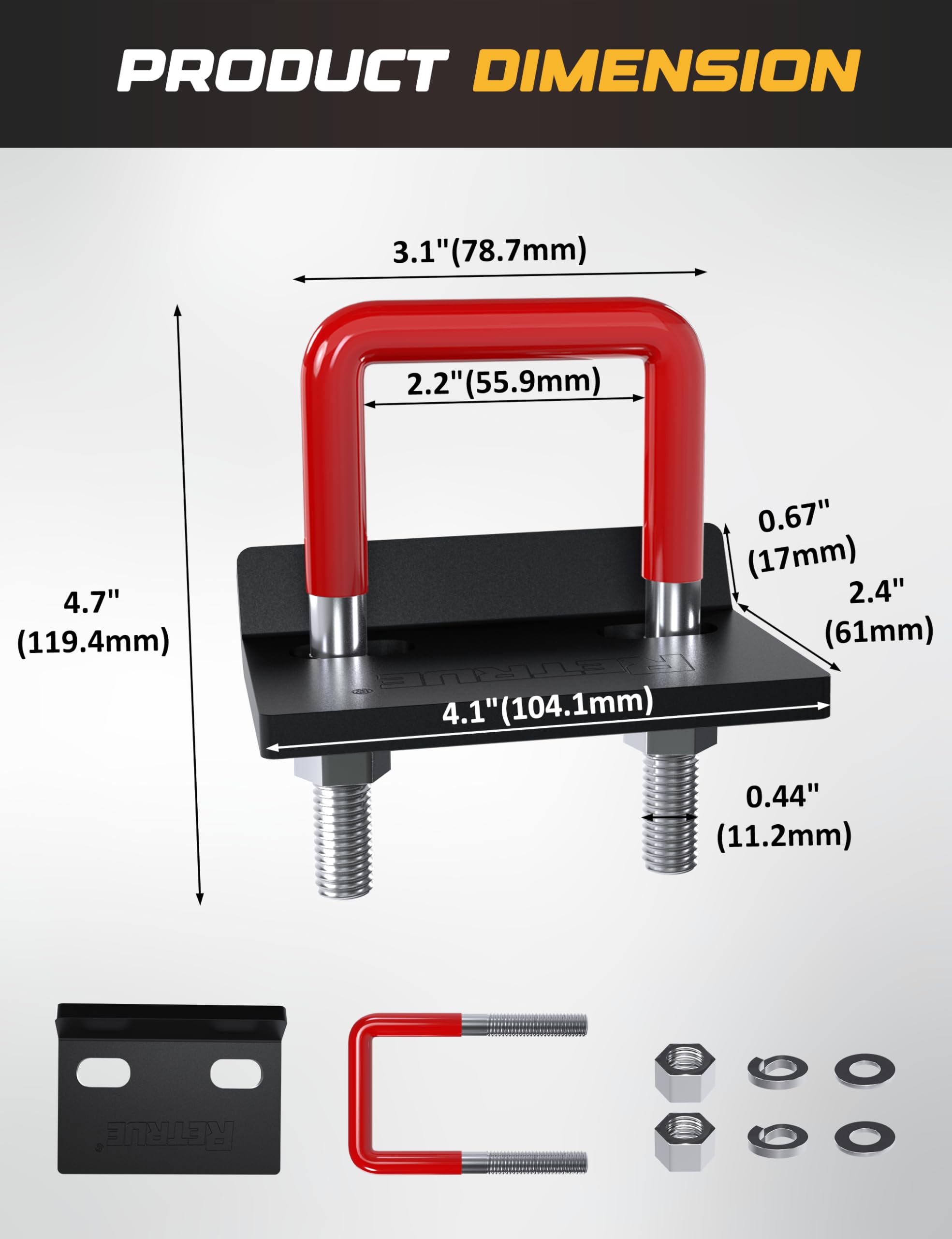 Snapklik.com : Anti Rattle Hitch Tightener 1.25