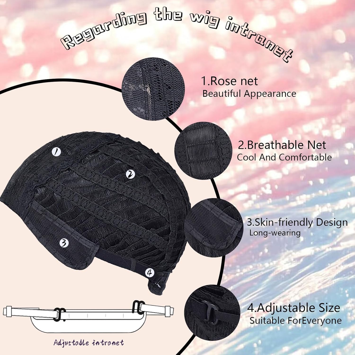 14" Short Rainbow Curly Wig For Women Girls Heat Resistant Fiber Wigs Halloween Cosplay Daily Party+Cap (Rainbow) - Image 5