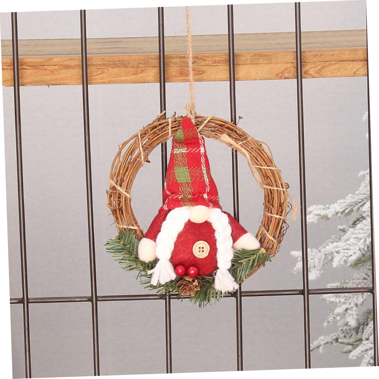 TOPBATHY 10 Pezzi Ghirlanda Di Vite Di Natale Ghirlanda Di Finestra Di Natale Ghirlanda Di Natale Artificiale Appesa Ghirlanda Di Natale Ghirlande Per Porta D'Ingresso Decorazioni Per La