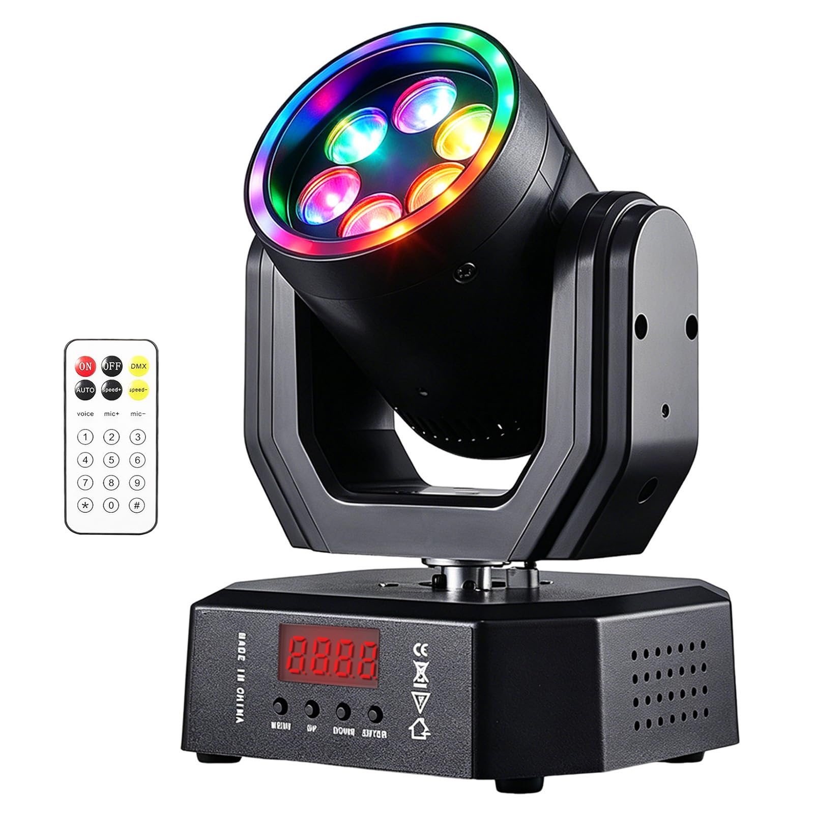 Luci a testa mobile per illuminazione DJ, mini proiettore LED per palcoscenico per feste
