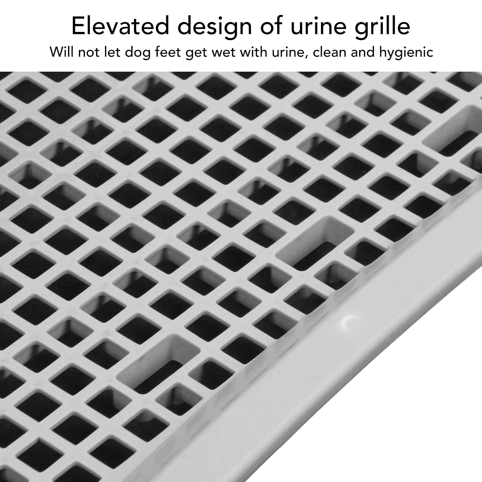 HEEPDD Pot de Toilette pour Chien avec Paroi Anti-éclaboussures Amovible pour Animal Domestique - Toilette D'entraînement en Maille pour Chien - Support Portable pour Coussinets de Pipi
