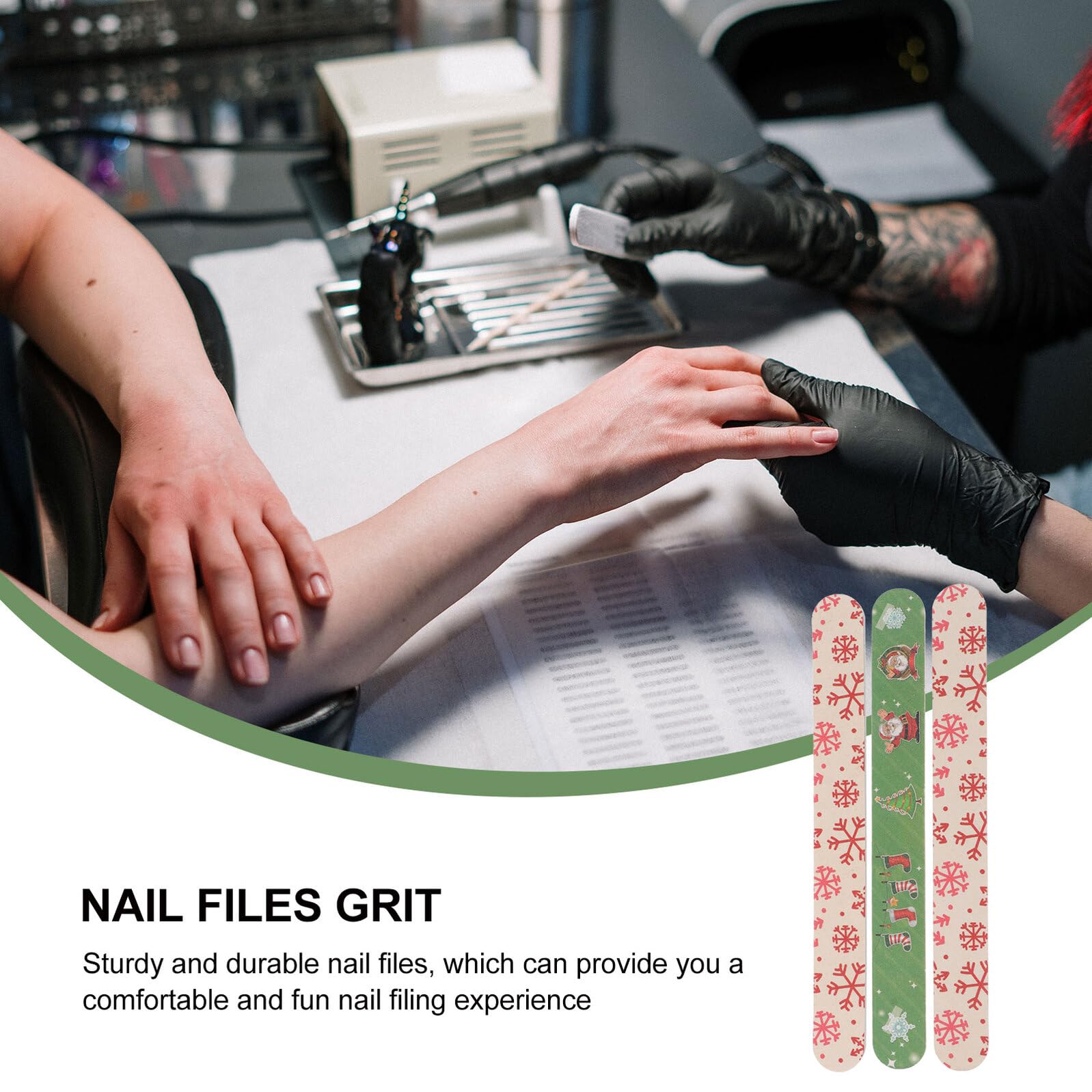 iplusmile 12pezzi Unghie Natalizie Lucidanti Professionali per Manicure e Pedicure Strumenti Fai da Te per Unghie Naturali o Finte Portatili e Facili da Usare