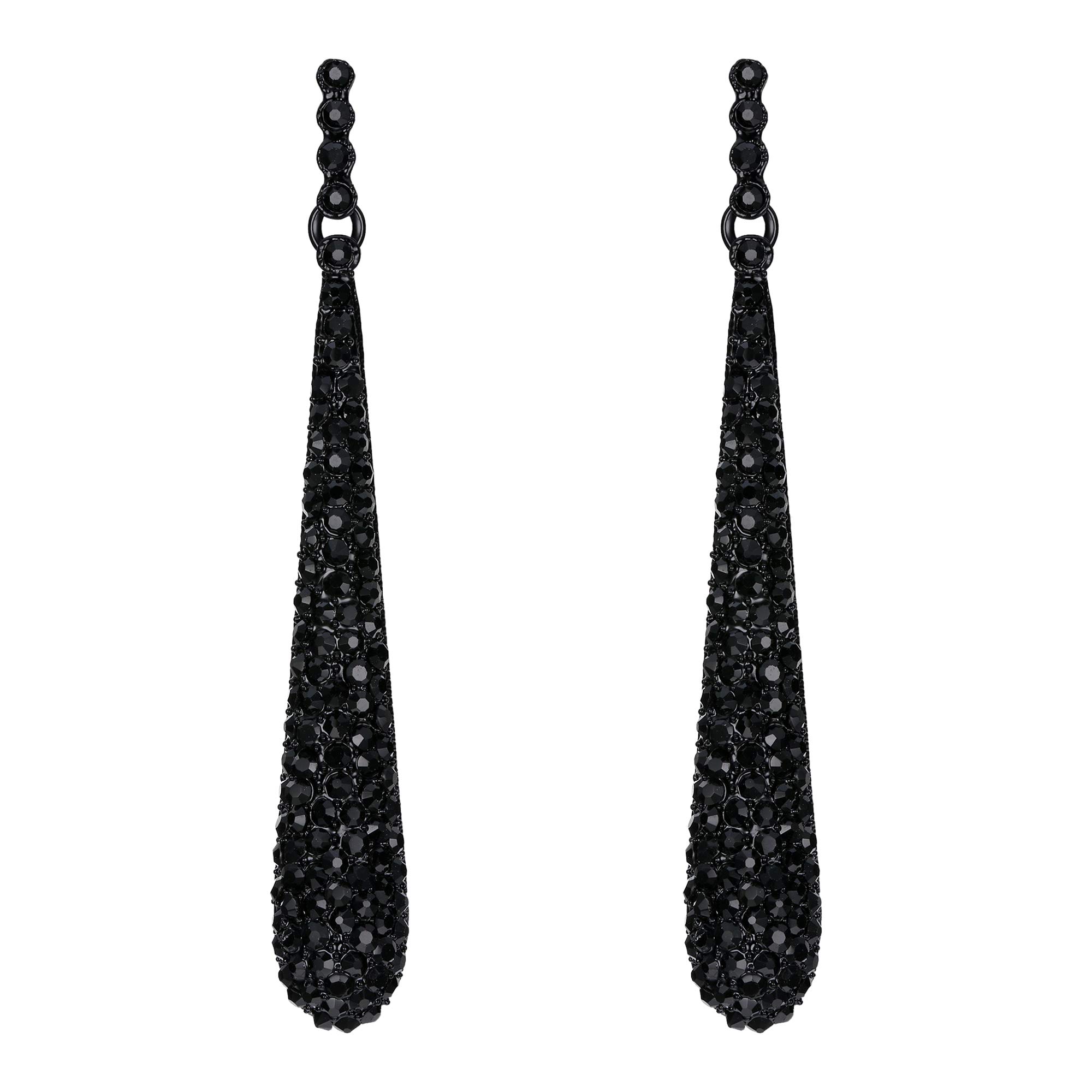 Clearine Pendientes Largos de Mujer - Clearine Aretes en Forma de Lágrima, Estilo Elegante Precioso Cristales para Boda Novia Fiesta