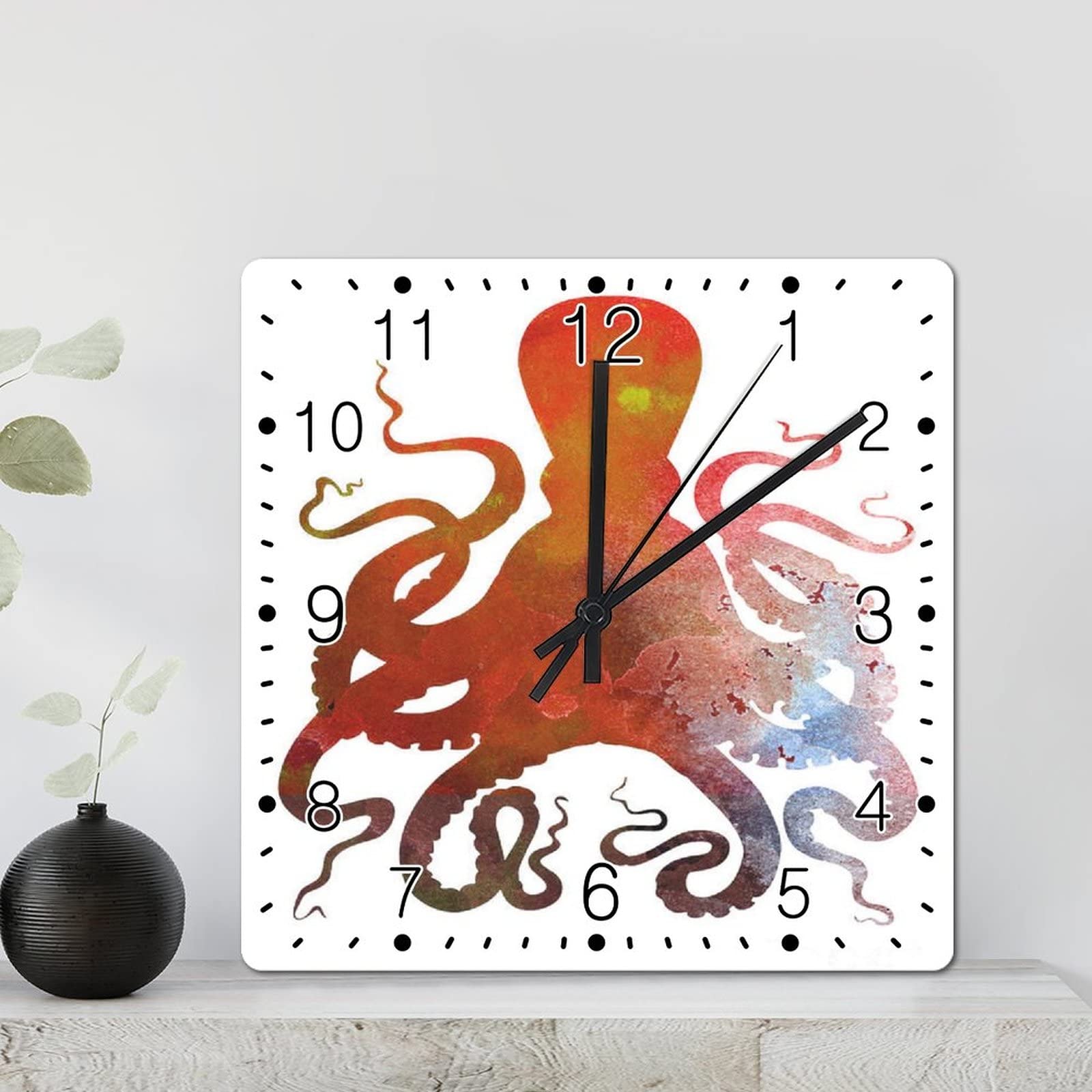 Horloge murale pieuvre silencieuse pour en finir avec le tic-tac du salon