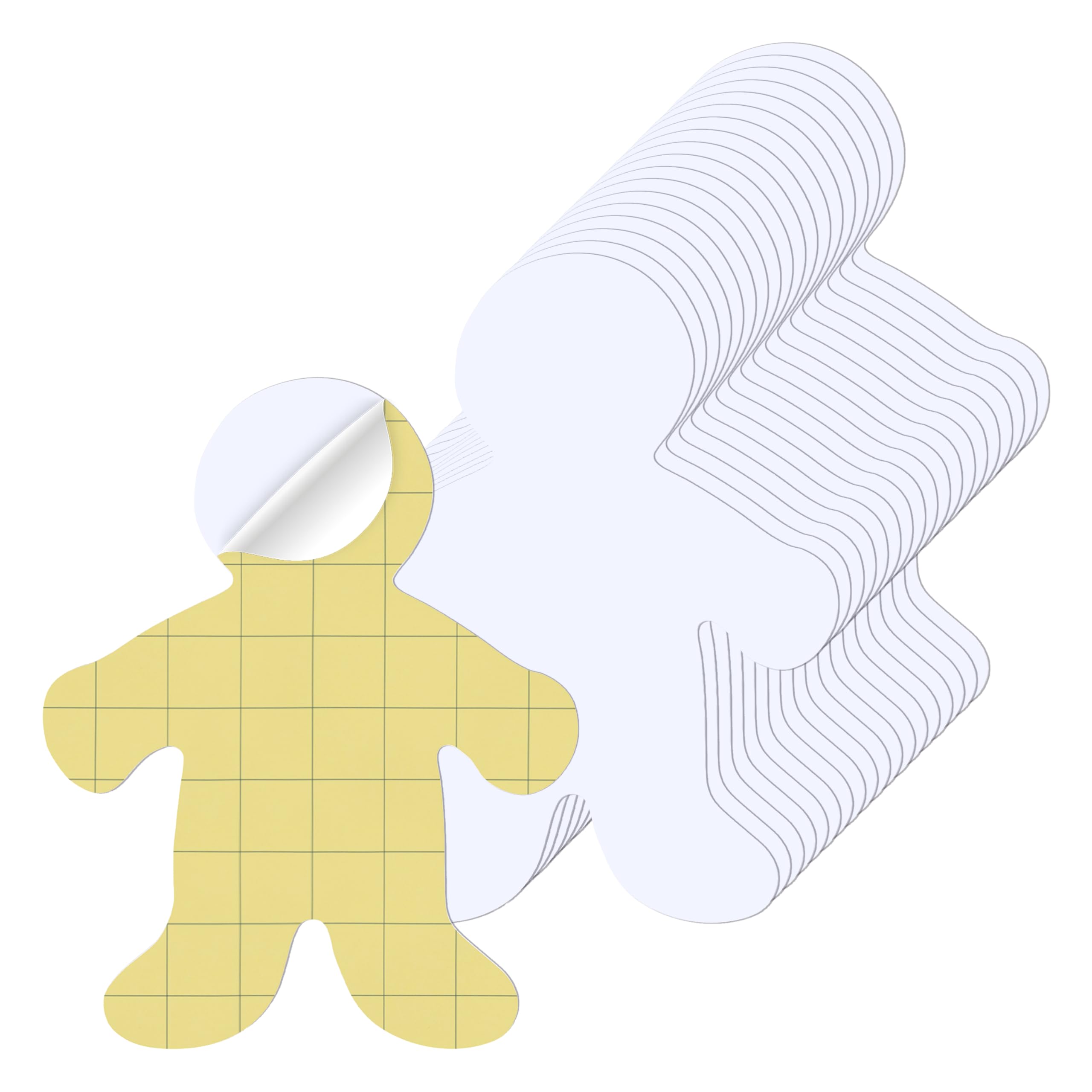 Hygloss Sticky People Craft Boards - 6 Pack 7.5-Inch Self Stick Collage Boards for Kids - Peel &amp; Stick Mounting Boards for Art Projects, School Crafts, Classrooms, and DIY Displays