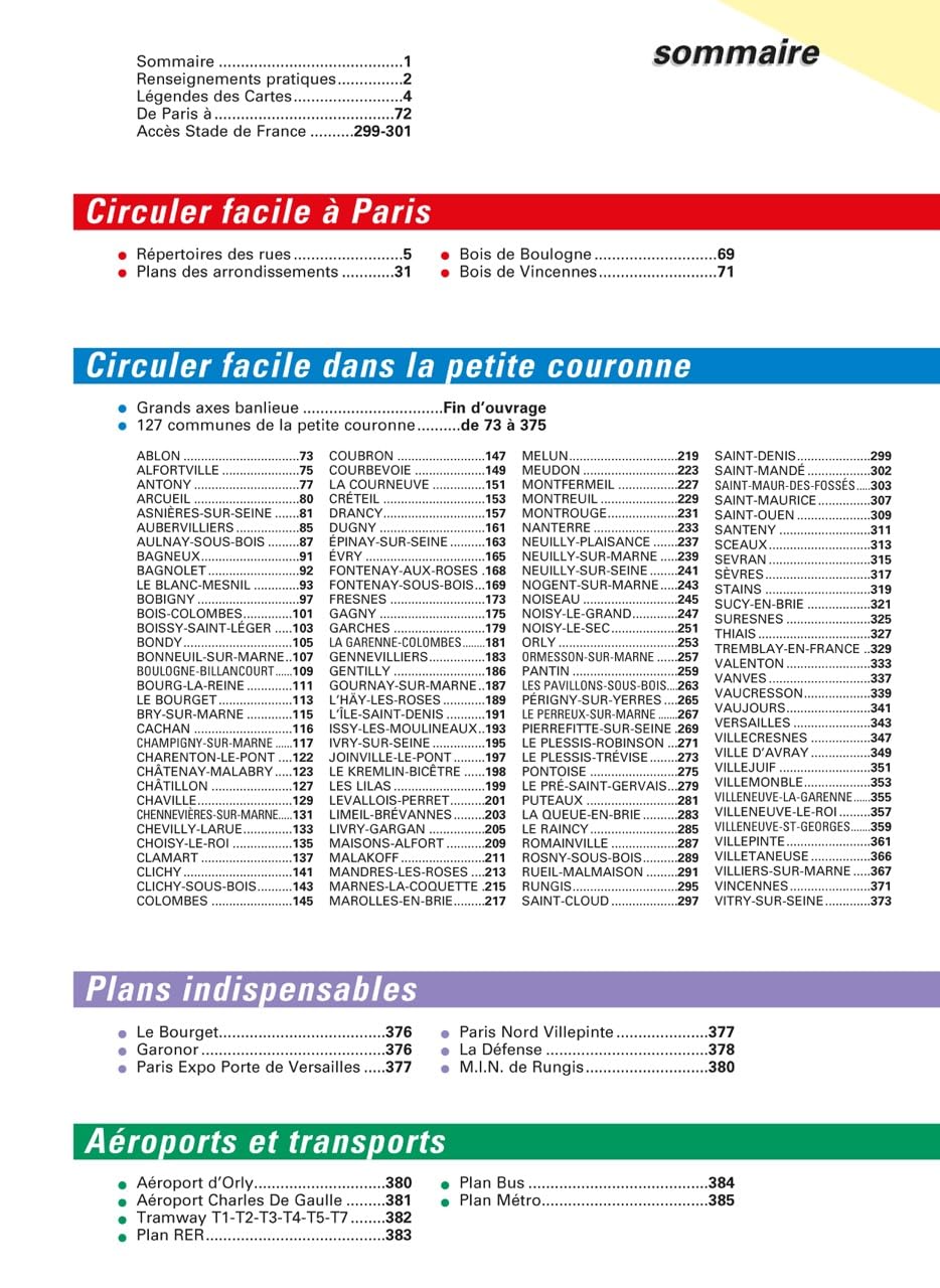 Atlas routiers : Grand Paris et Banlieue