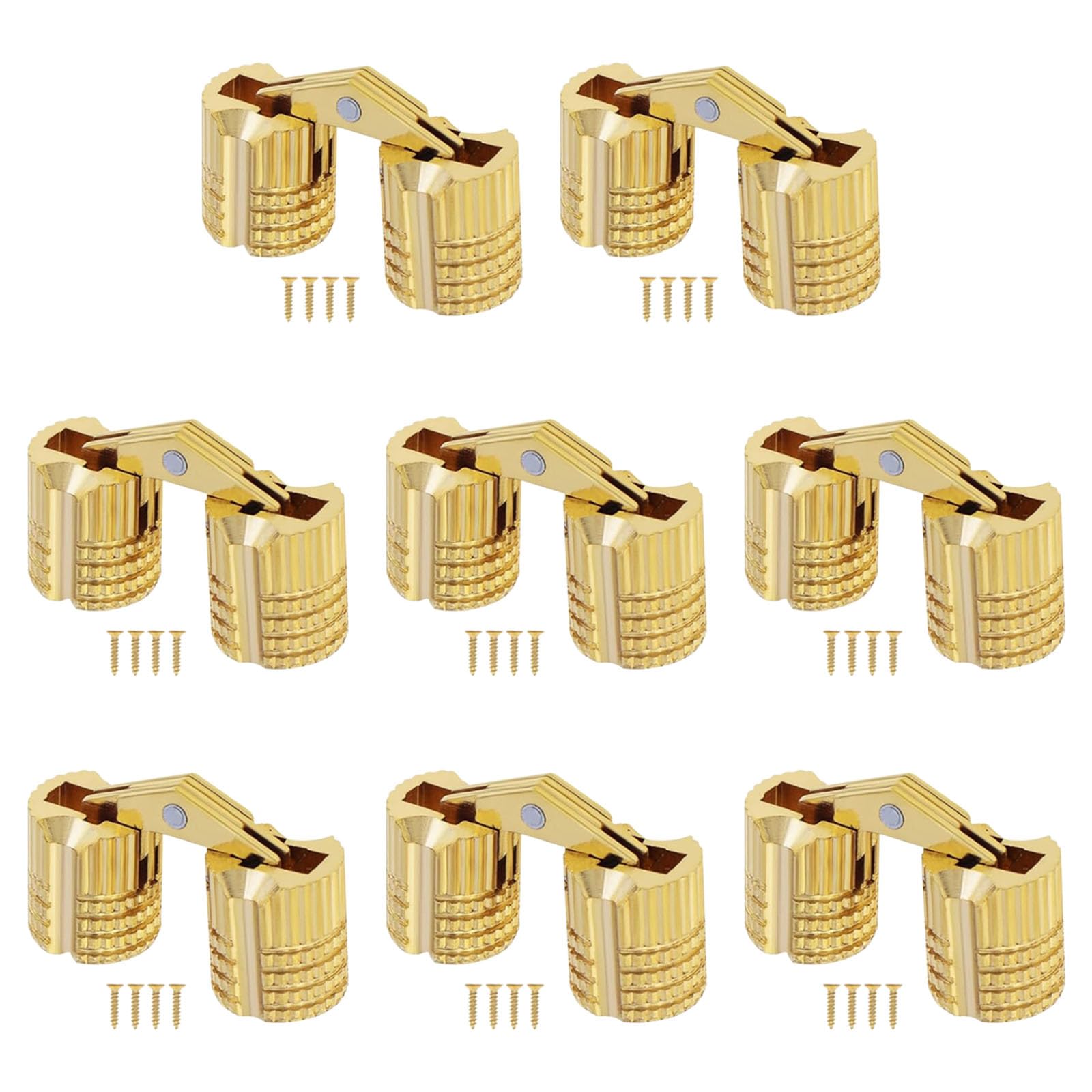 Mekalero 8P Antique Bronze Concealed Hinge 180 Degree Opening Angles Furniture Hinges For Wooden Box Projects Invisible Brasses Hinges