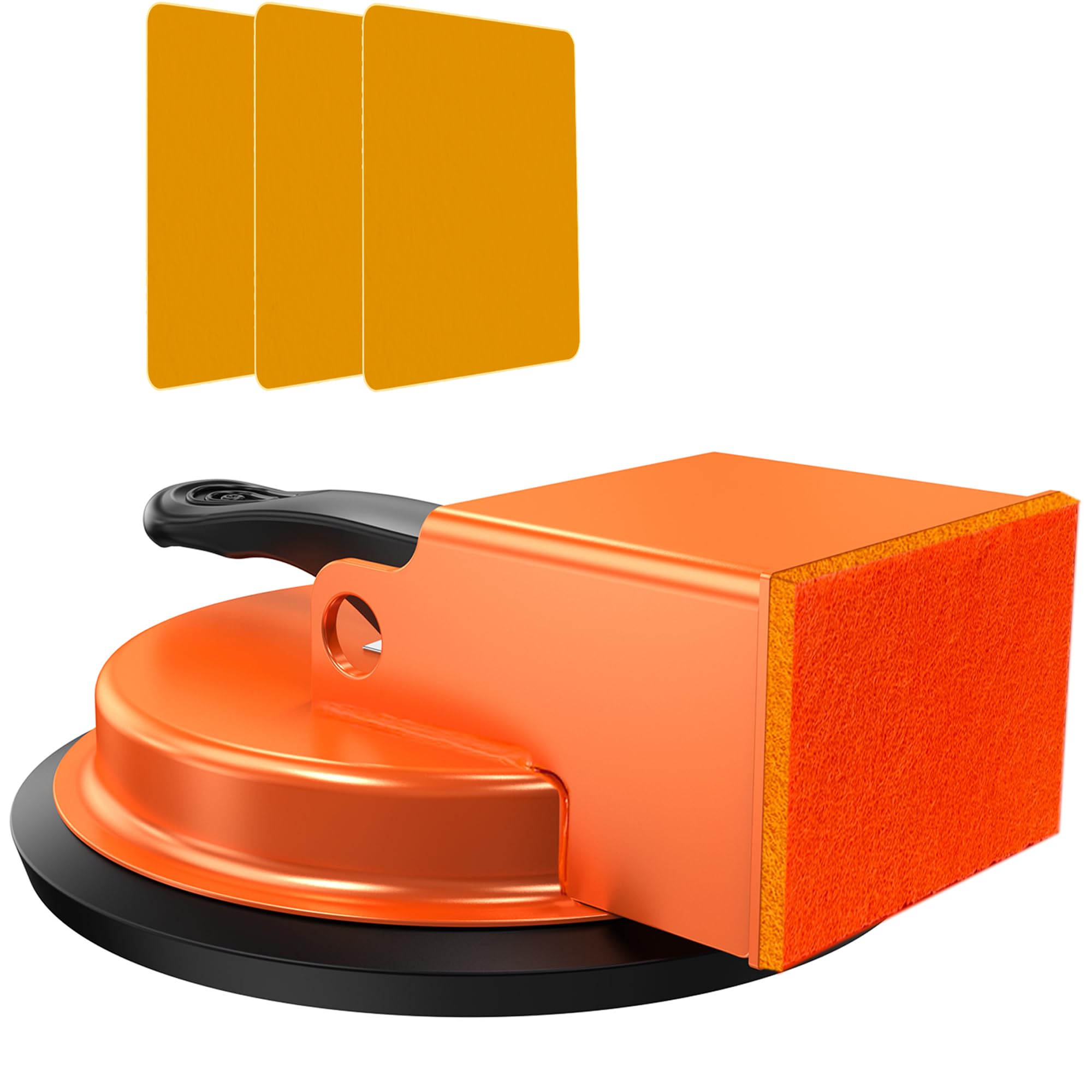 Floor Gap Fixer Tool, Metal Laminate Flooring Tools with 3 Reusable Patches, Repair Professional Suction Cup, Suitable for Most Floor Types, Efficient Flooring Tools One Head Style