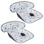 INFANZIA Dry Seat,Car Seat Protector Waterproof Carseat Liner Potty Training Toddlers, Baby and Infants, Piddle Pad for Carseats Strollers (Gray Plane Car, 2 Packs