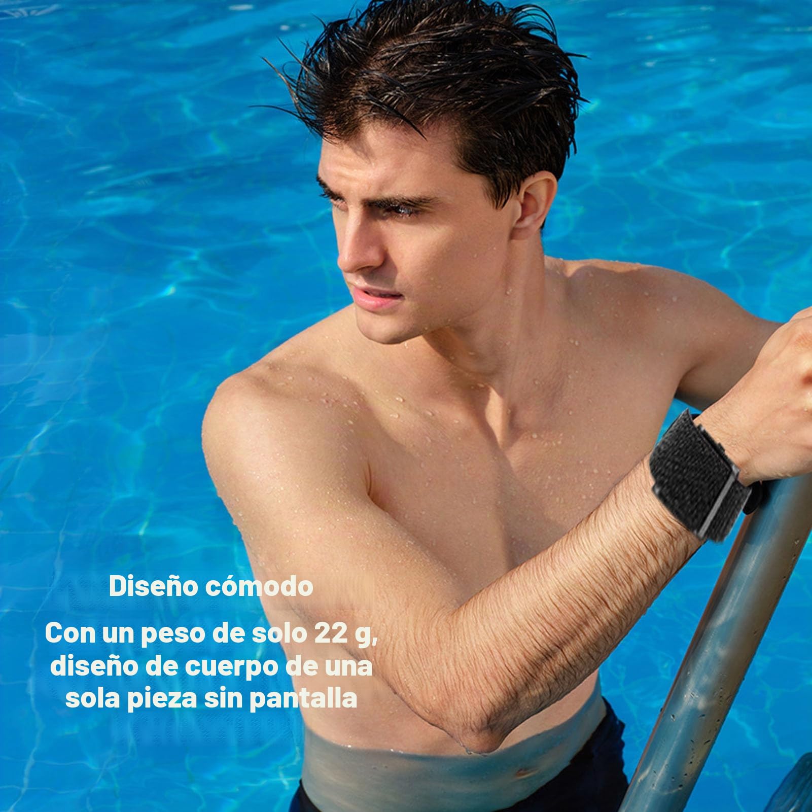 POENVFPO Pulsera Inteligente, Rastreador de Ejercicios con Contador de Pasos, Monitor de Frecuencia Cardíaca, Rastreador de Sueño, Resistente Al Agua hasta 10 M, Batería de Larga Duración (Black)