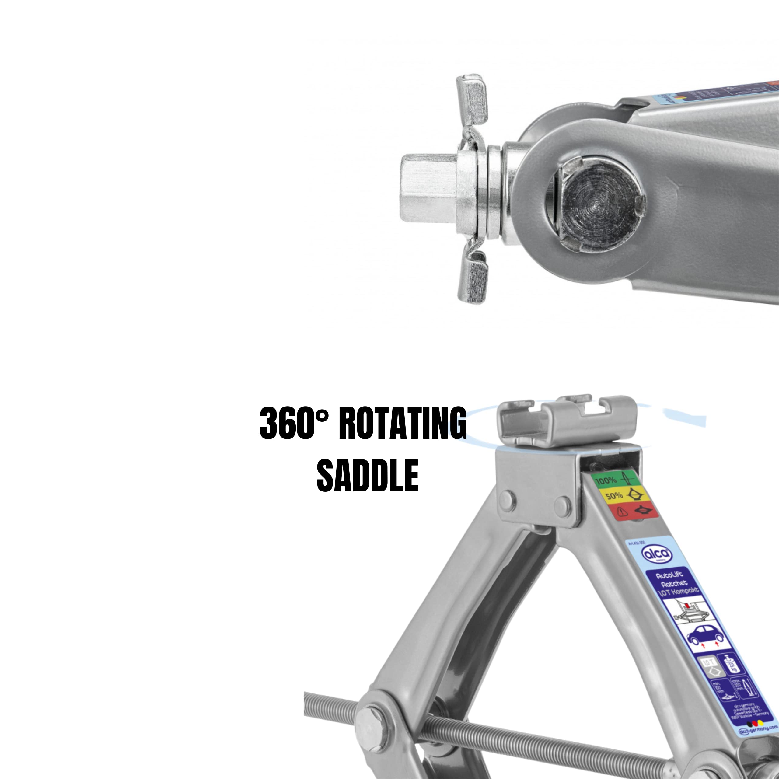 alca Gato elevador de tijera para coche con trinquete de velocidad, kit de herramientas de elevación de vehículos 1T 1 tonelada A436500