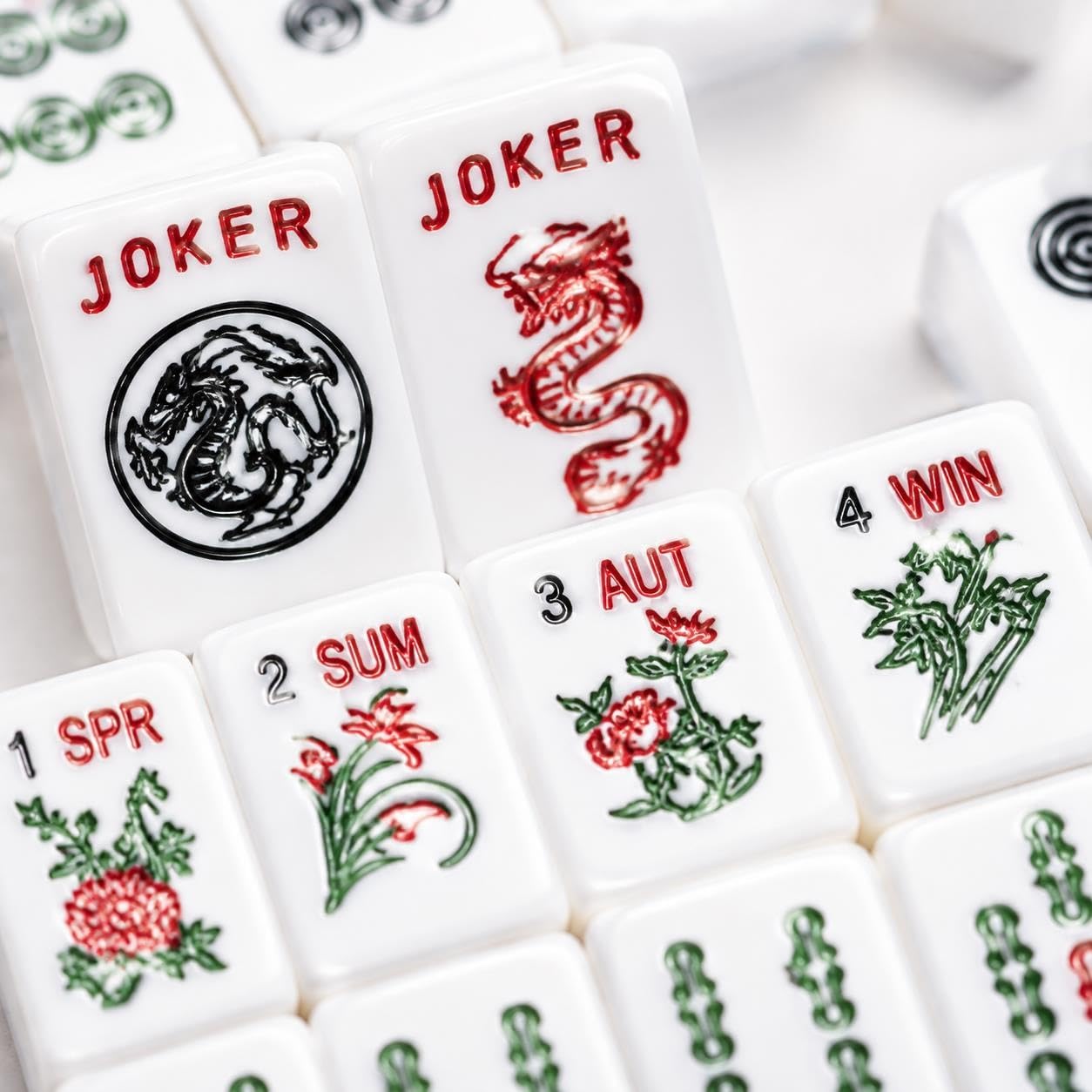 Juego Mahjong Americano Premium, 166 fichas y Accesorios acrílicos