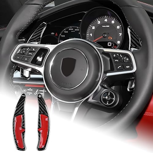 Miniatura 16 de AIRSPEED Car Steering Wheel Paddles Carbon Fiber Steering Wheel Shift Paddle Extended Shifter Trim Cover Accessories for Porsche 911 Carrera 991