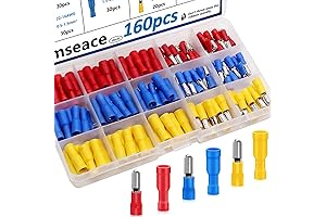 SMSEACE 12V Insulated Male and Female Bullet Connectors with 160PCS Assortment Kit