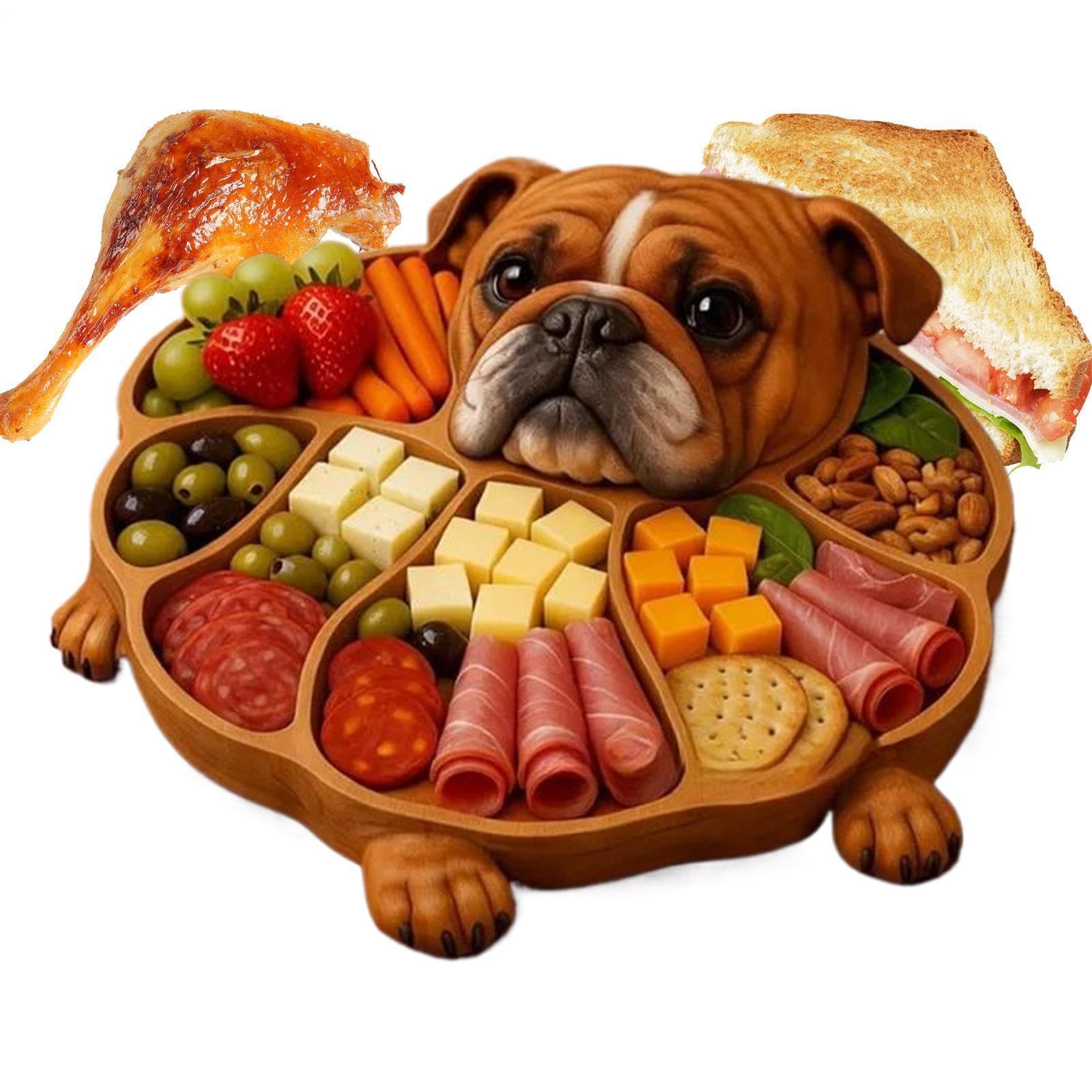 Plateaux en bois – Vaisselle multi-compartiments pour chien