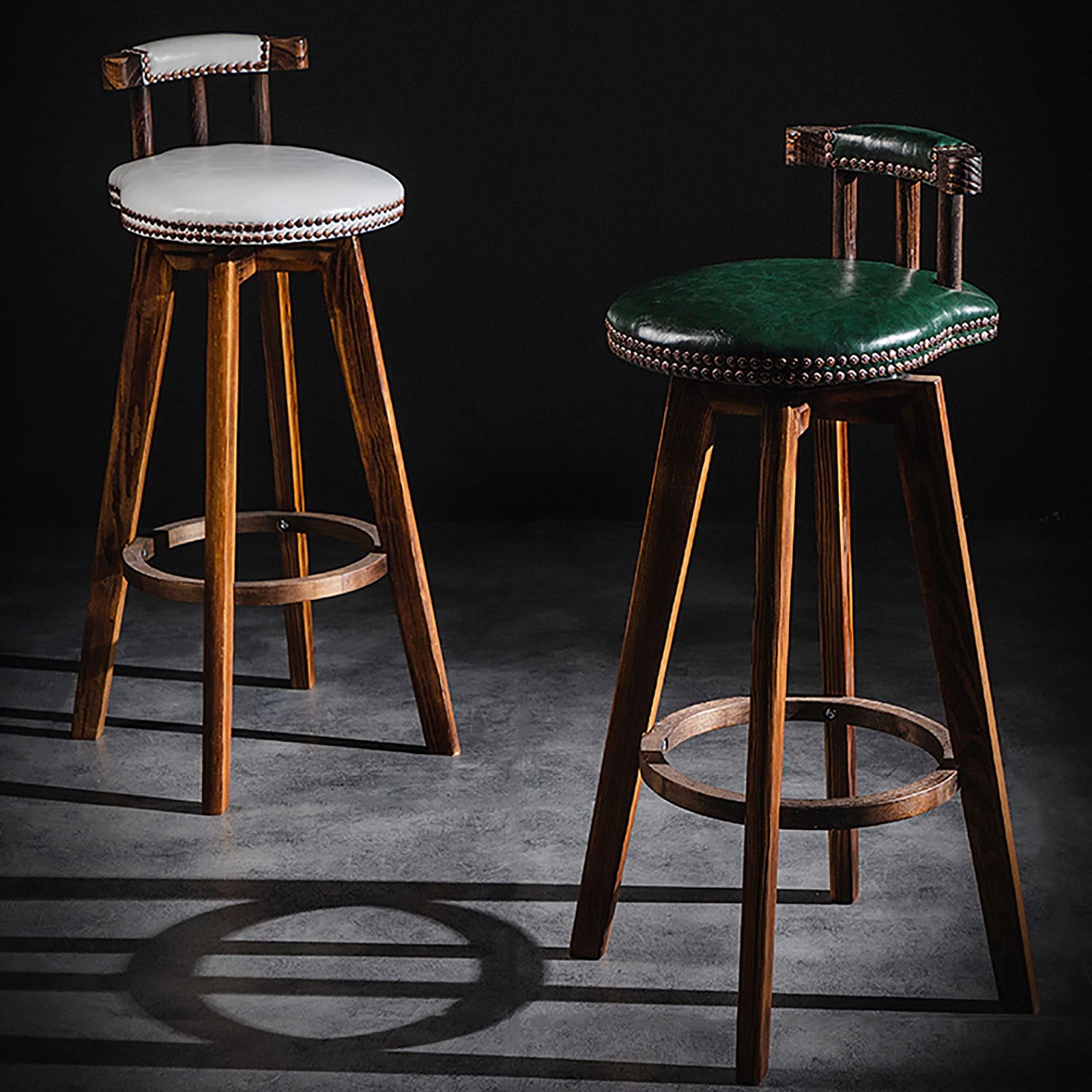 Amazon｜Barstool Counter Bar Chair, Swivel Vintage Barstool With