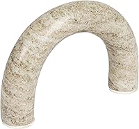 Creative Co-Op Marble Arch Tabletop Shelf - Natural Beige Marble Decor Accent for Mantel, Console, Boho & Modern Homes (8x5")