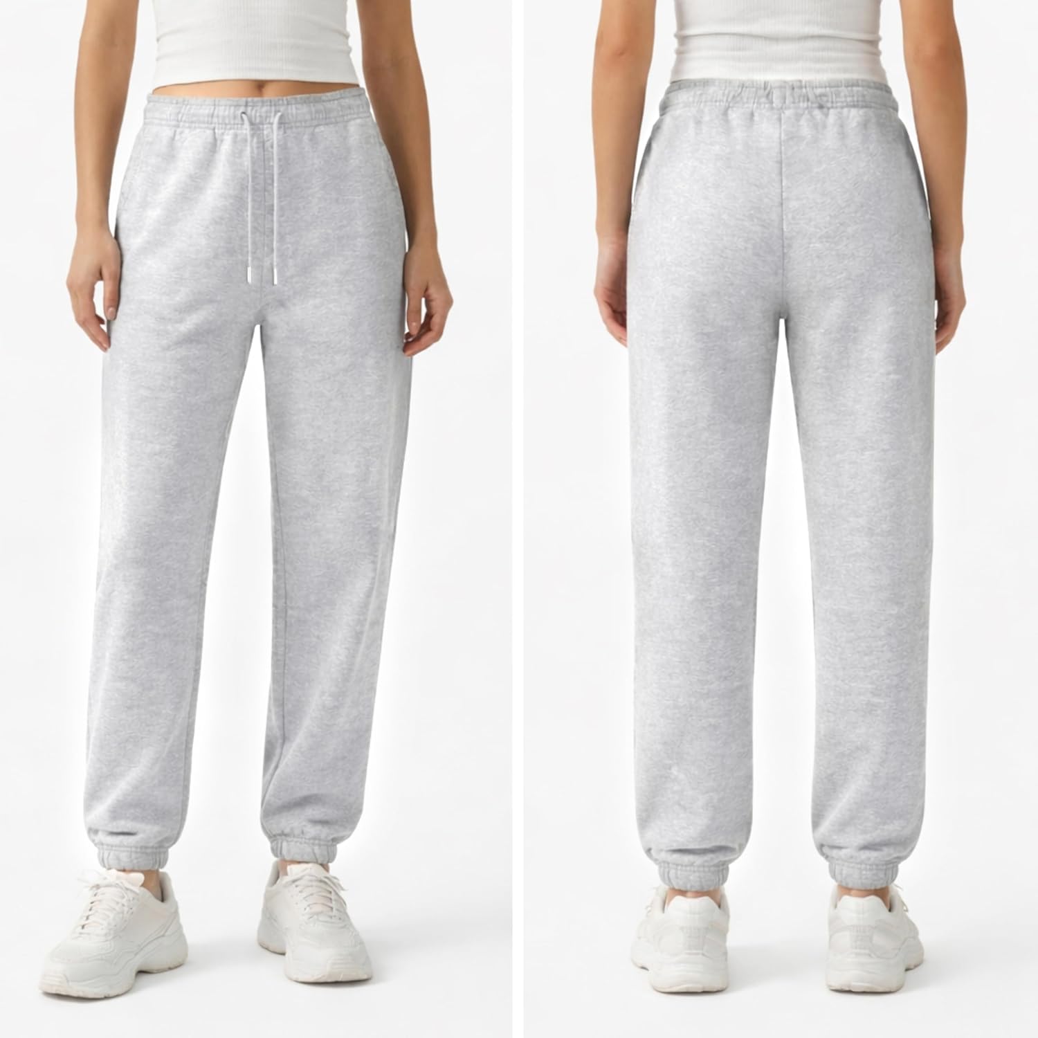 Common Stitch 3 Pack Sweatpants Women, Comfortable Womens Sweatpants, Fleece Womens Elastic Cuff Joggers (Available in Plus)