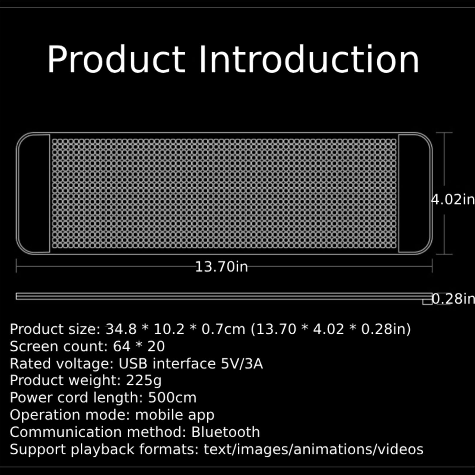 Panneau Lumineux LED Programmable Enseigne Personnalisable par Application pour Magasin ou Hôtel