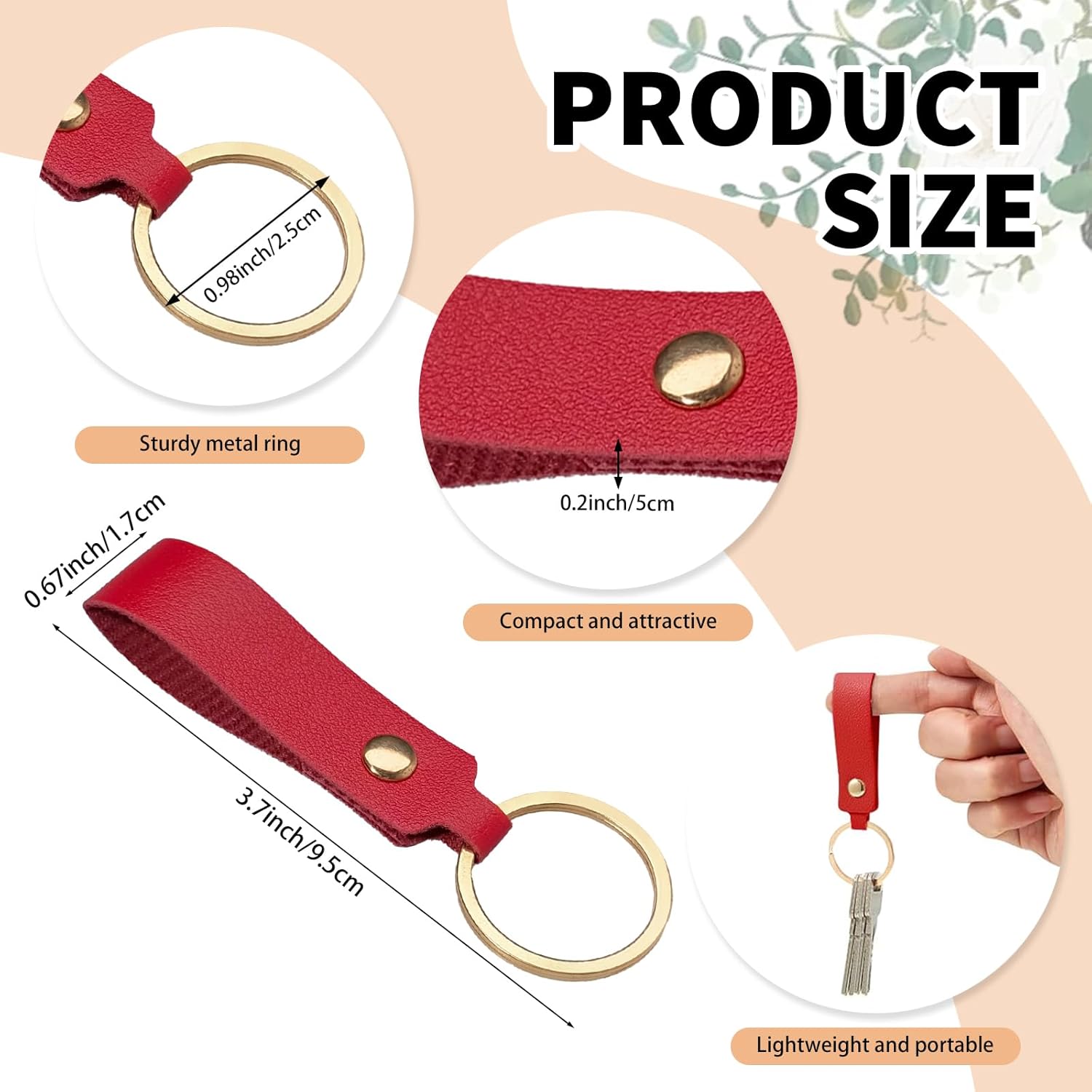 110 Pcs PU Leather Keychain Blanks Bulk with Key Rings 3.7 x 0.7 Inches DIY Craft Keychains Laser Engraving Kit (Multicolor) - Image 2