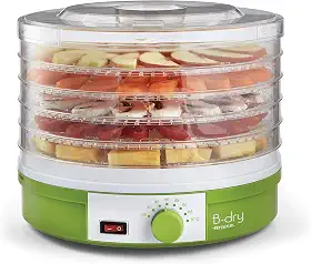 Ariete 616 B-Dry, Desidratador de Alimentos, Temperatura de 35°C e 70°C, 5 Cestos, 245W, Branco/Verde - 220V