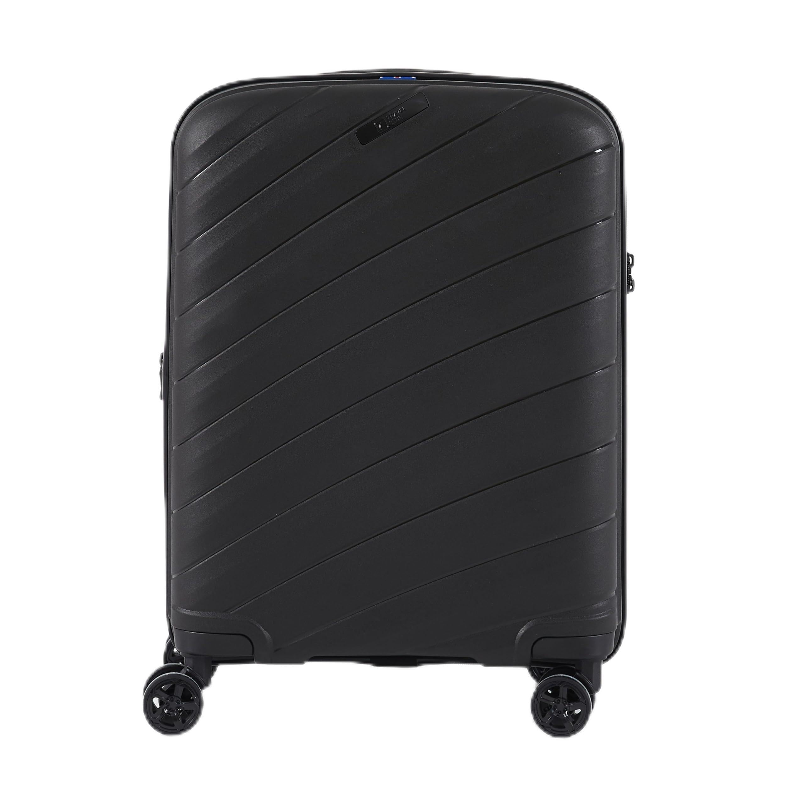 travel blue Adventure CarryOn 55 Cm Small Cabin Polypropylene Hard Sided 8 Wheels 360 Degree Rotation Luggage/Speed Wheel Suitcase/Trolley Bag (22.50 X 39 X 55 Cm)- Black-picture-30
