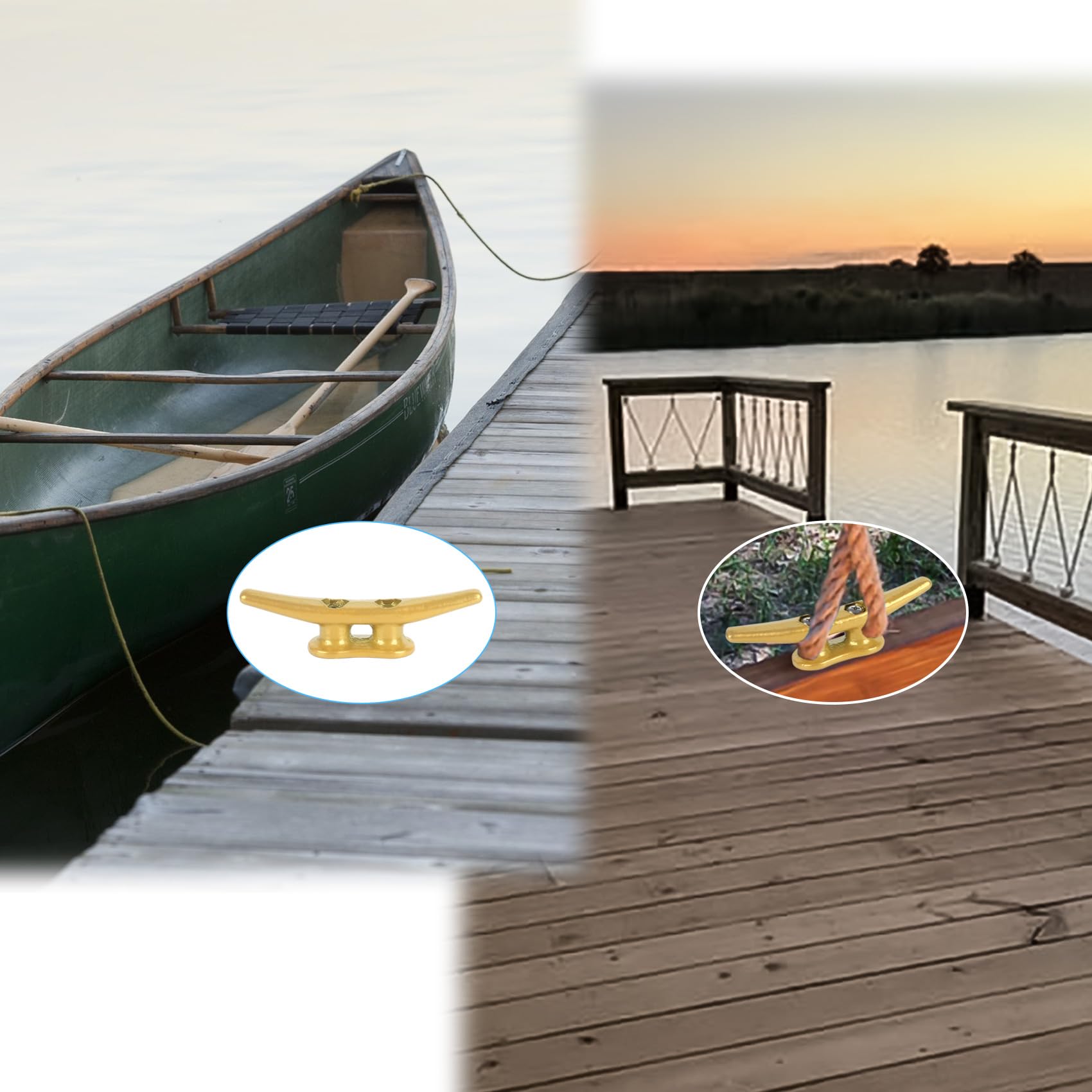 Snapklik.com : VEITHI Dock Cleats 4 Inch Powder Painted Gold Boat ...