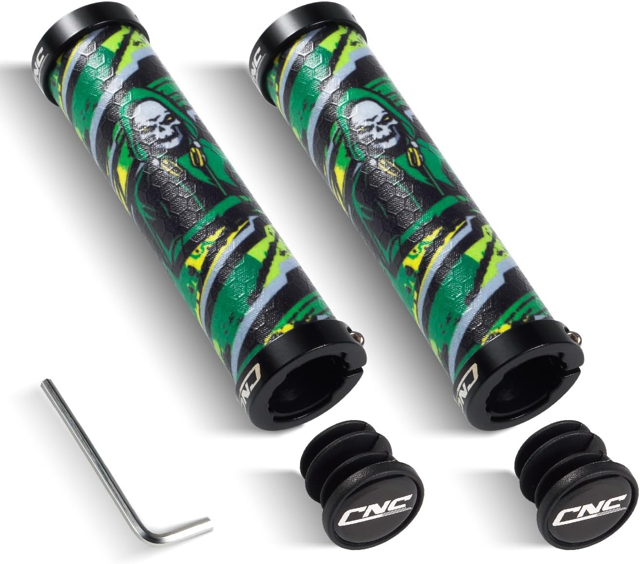 Chooee 3D Mountain Bike Grips,130mm Silicone MTB Handlebar Grip,Double Lock on Bicycle Comfortable Handle bar Grip