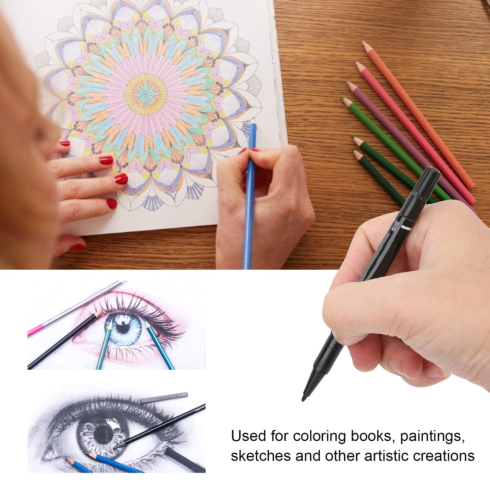 Buntstifte-Set mit 40 Lebendigen Farben für Kunst und Basteln – Ideal Zum Zeichnen, Skizzieren und Ausmalen für Erwachsene, aus Robustem Lindenholz