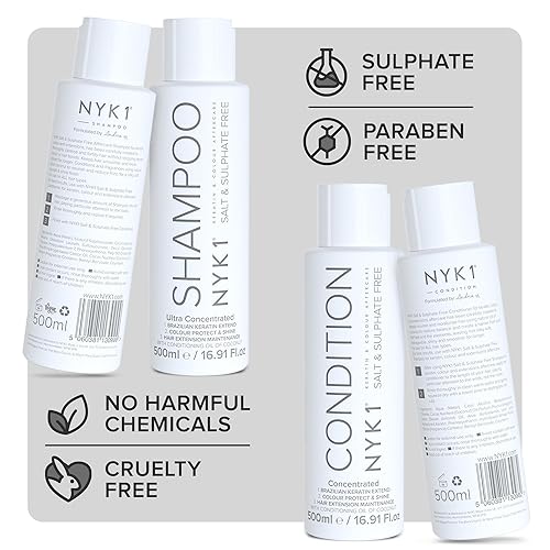 Miniatura 7 de SALT SULFATE FREE Champú y acondicionador para cabello teñido (2 x 17 onzas líquidas) Champú para cabello teñido y acondicionador - Champú y