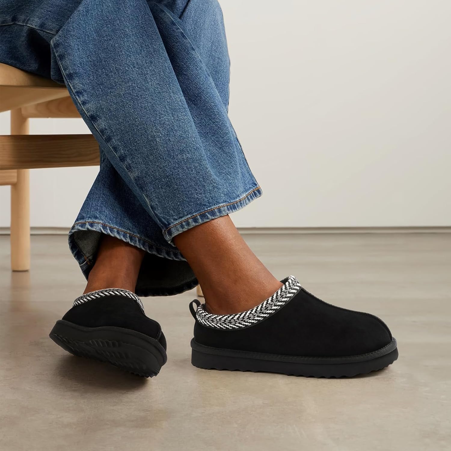 Litfun Genuine Suede Slippers for Women Fuzzy Memory Foam House Shoes Winter Warm Mini Boots Indoor and Outdoor - Image 2