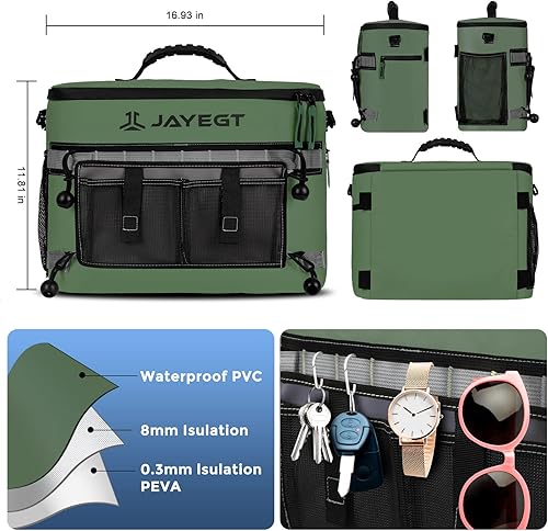 Miniatura 5 de JAYEGT Enfriador de kayak detrás del asiento, enfriador impermeable para kayaks, compatible con asientos estilo silla de césped, accesorios de