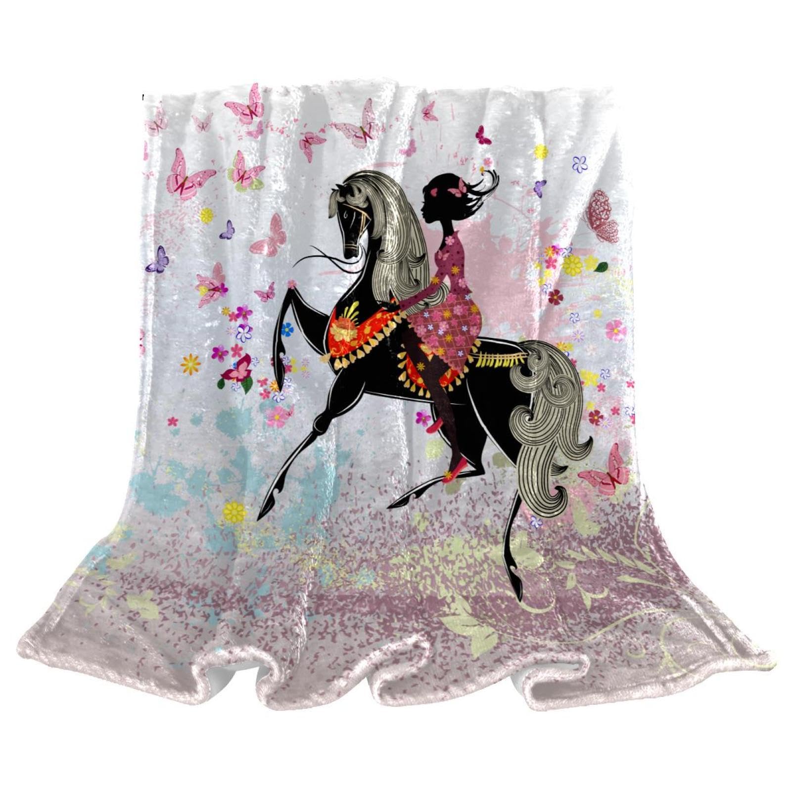 Couverture polaire papillon plaid doux canapé et lit de chambre