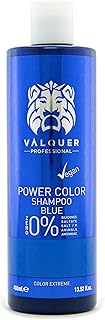 Valquer Profesional Champú Power Color cabellos teñidos. Vegano Y Sin Sulfatos (Azul). Potenciador color cabello - 400 ml.