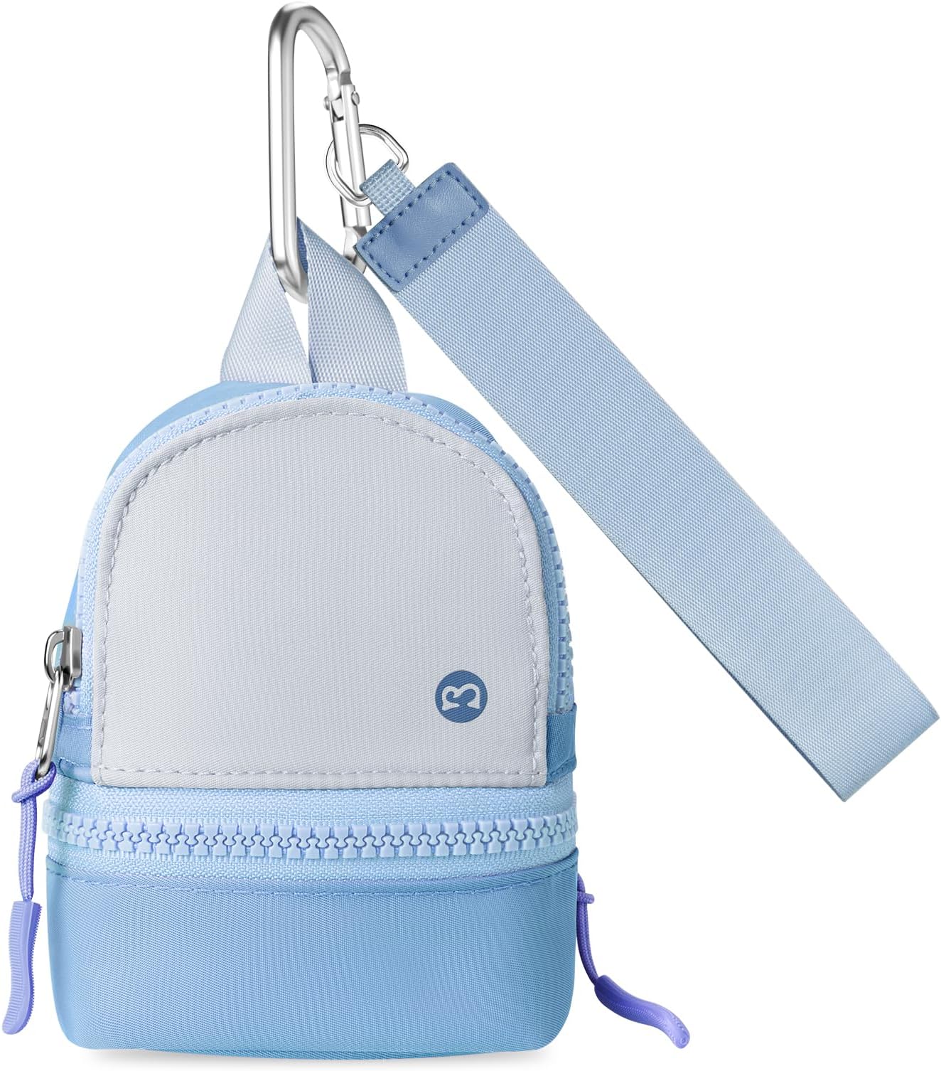 Babysun Mini Backpack, Keychain, Wrist Strap Pouch, Cute Small Zipper Purse with 3 RFID Card Slots for Women/Men Airpods Cosmetics