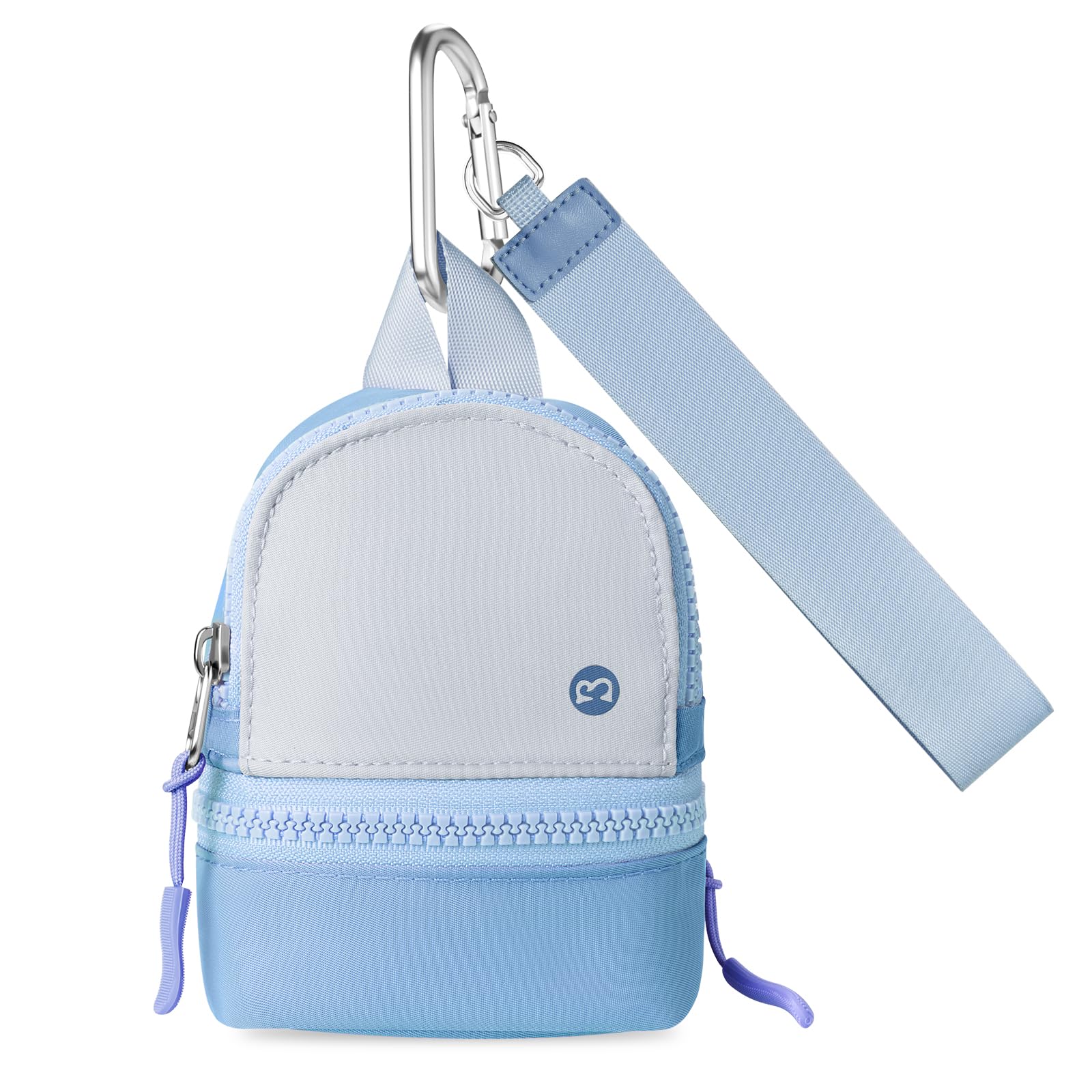 Mini Backpack Keychain Wristlet Pouch Small Change Coin Purse Cute Zipper Wallet With 3 RFID Card Slots For Women/Men Airpods Cosmetics