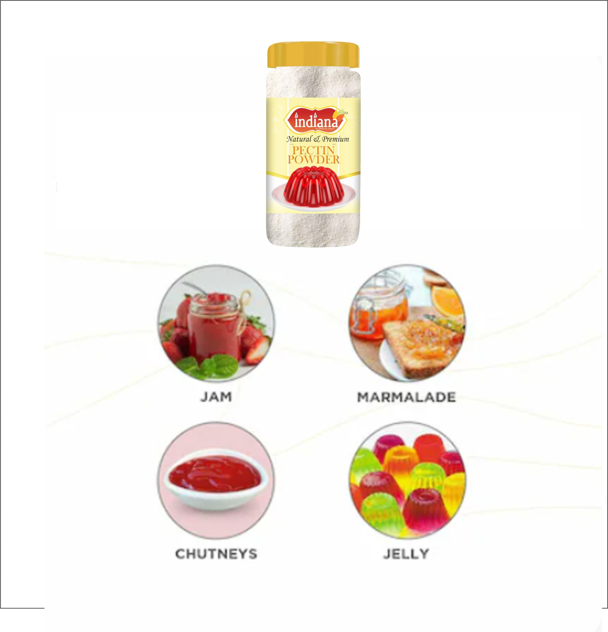 Indiana as offered by nature Pectin Powder 100Gm,Ideal For Gelling Agent,Jams,Marmalades,Chutneys And Fruit Jellies(100 Grams) - Image 5 thumbnail