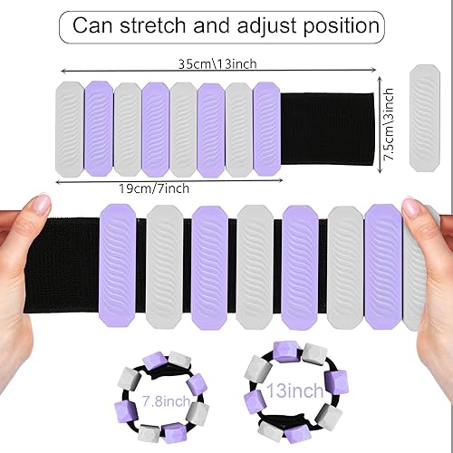 Miniatura 2 de Juego de 2 pesas para tobillo y muñeca para mujer, pesas ajustables (1 libra cada una), para caminar, yoga, danza, gimnasio