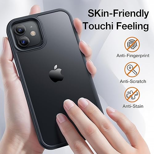 Miniatura 4 de Funda para iPhone 12, a prueba de golpes, para iPhone 12 Pro, protección contra caídas de grado militar, parte trasera dura, delgada, translúcida,