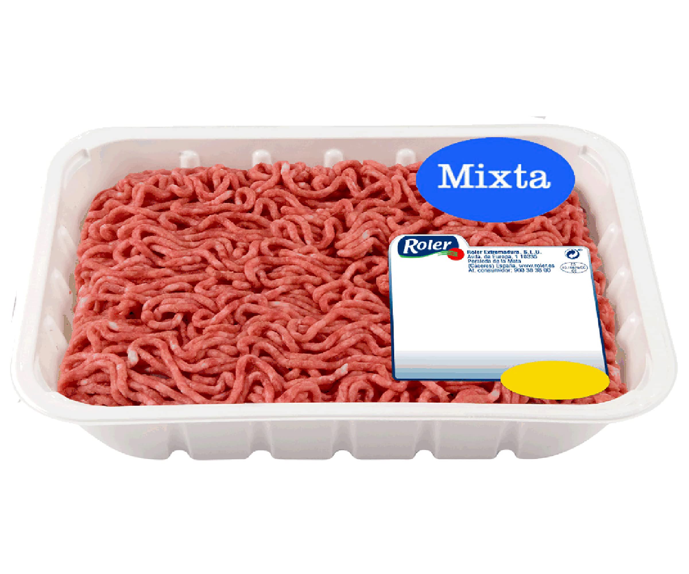 Bandeja con preparado de carne picada mixta (vacuno - cerdo) ROLER 800 g. (refrigerada)