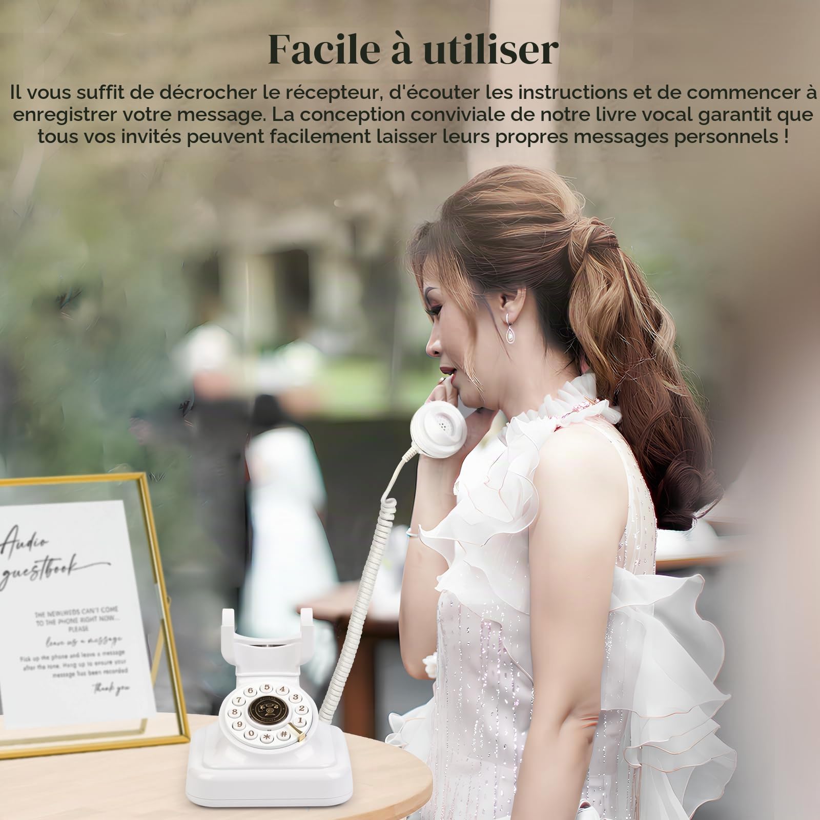 Livre d'or audio pour téléphone, livre d'or de mariage, enregistrement téléphonique, voix d'invités pour anniversaire, fête, remise de diplôme, fête prénatale, retraite, occasions spéciales,