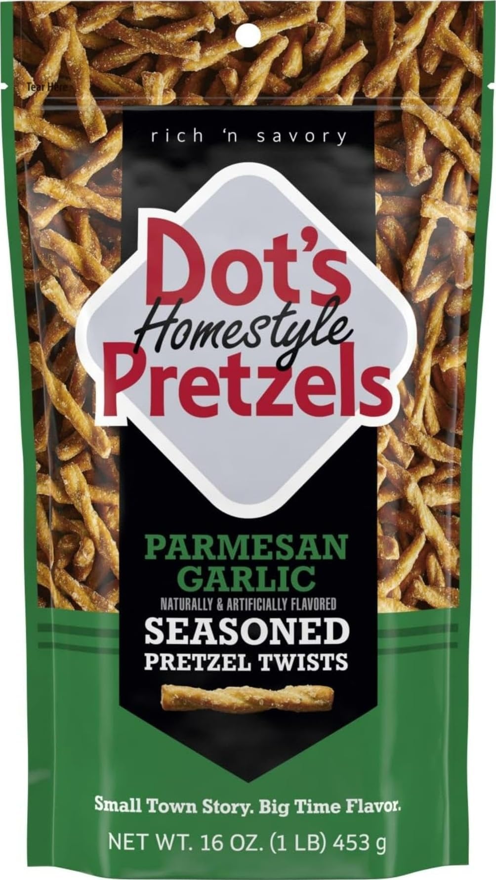 Dot's Homestyle Pretzels パルメザンガーリック 16オンス (バッグ)